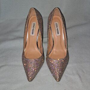 Steve Madden Altisha-R Rhinestone Pumps 4in Heel - Size 8